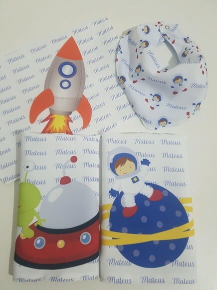 Kit babador e paninhos para bebê