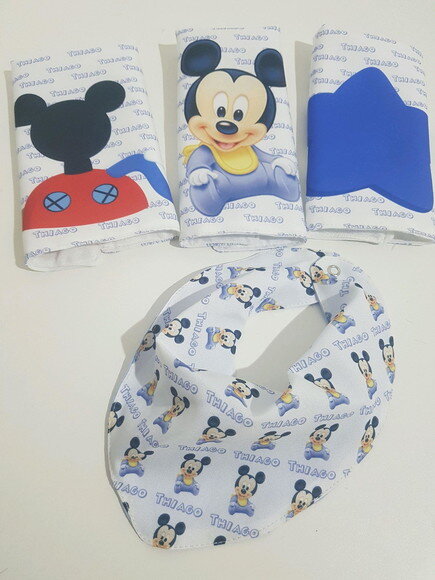 Kit babador e paninhos para bebê