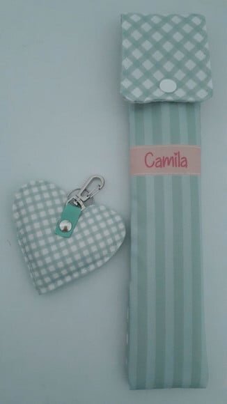 Kit chaveiro + Porta canudo ecológico