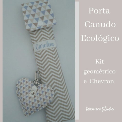 Kit chaveiro + Porta canudo ecológico
