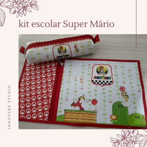 Kit escolar Super Mário