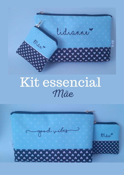 Kit necessaire e porta moedas Mãe