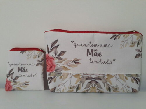 Kit necessaire e porta moedas Mãe