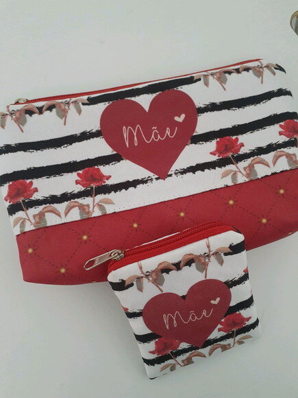 Kit necessaire e porta moedas Mãe