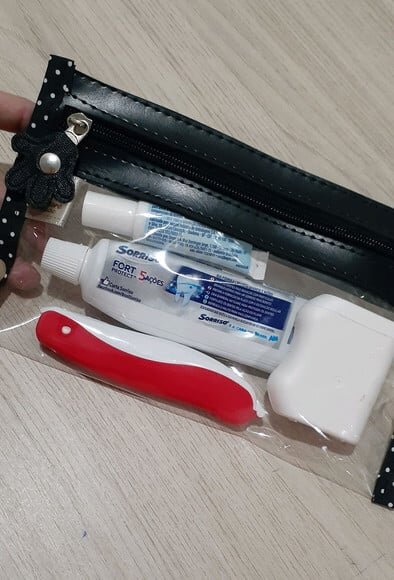 Kit necessaire transparente