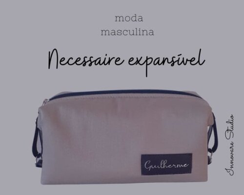 Kit organizador - necessaire expansível e saquinho multiuso