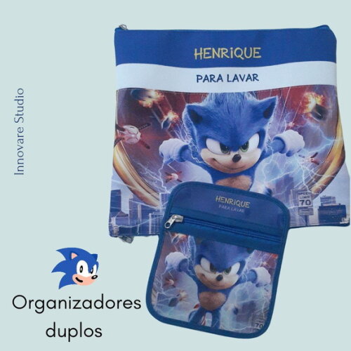 Kit Organizador Duplo - porta máscaras e roupas infantis