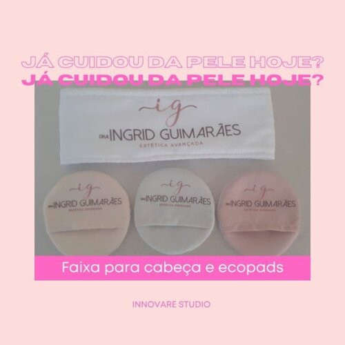 Kit skincare- ecopads e faixa de cabelo