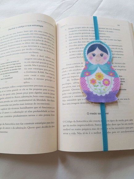 Marcador de página Matrioska - kit com 20 unidades
