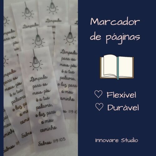 Marcador de páginas - PVC leitoso