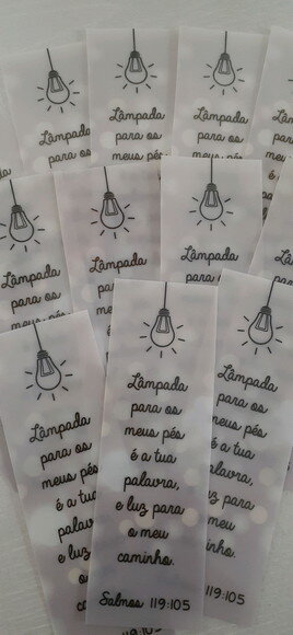 Marcador de páginas - PVC leitoso