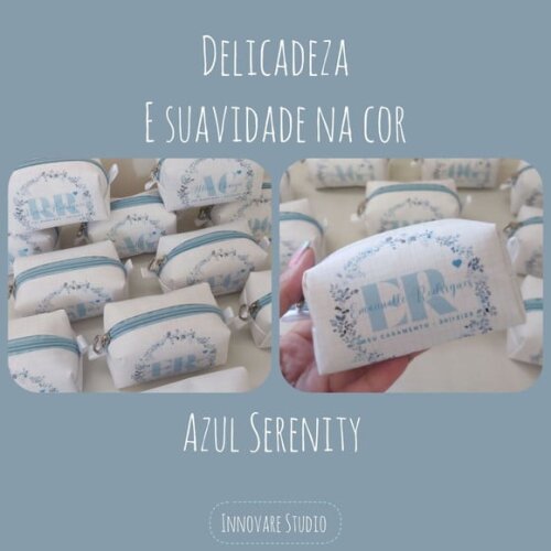 Necessaire Mini Box - Areia e Azul Serenity
