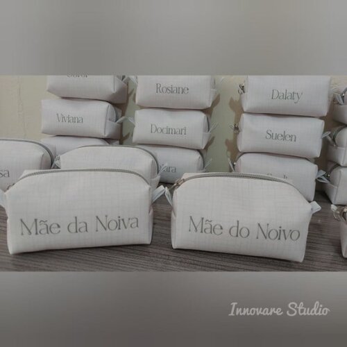 Necessaire Mini Box - Areia e Verde Sage