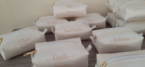 Necessaire mini box - branco e marfim