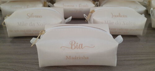 Necessaire mini box - branco e marfim