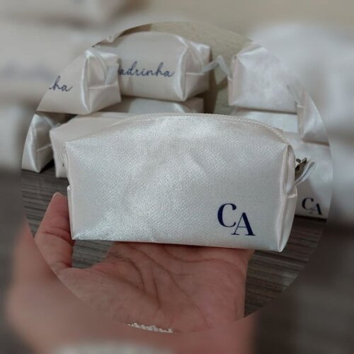 Necessaire Mini Box - Branco e Marinho