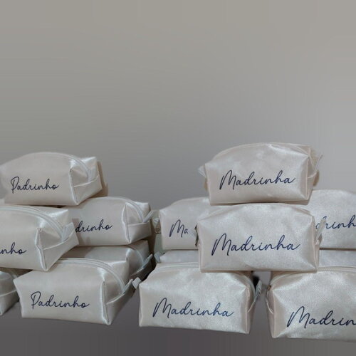 Necessaire Mini Box - Branco e Marinho