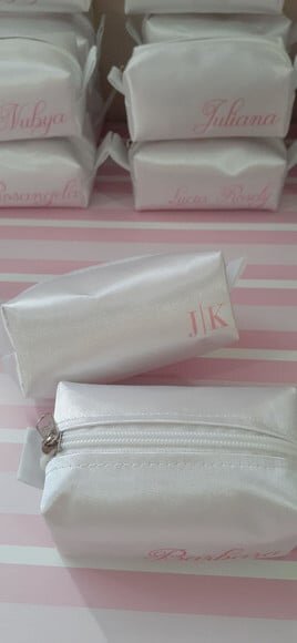 Necessaire Mini Box - Branco E Rosê