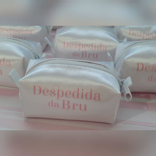 Necessaire Mini Box - Branco e Rosê