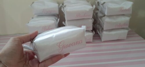 Necessaire Mini Box - Branco E Rosê