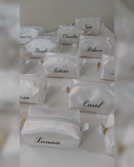 Necessaire Mini Box - Branco e Verde