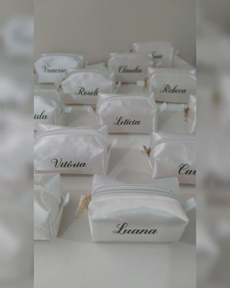 Necessaire Mini Box - Branco e Verde