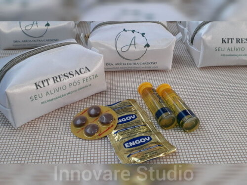 Necessaire Mini Box - Branco e Verde
