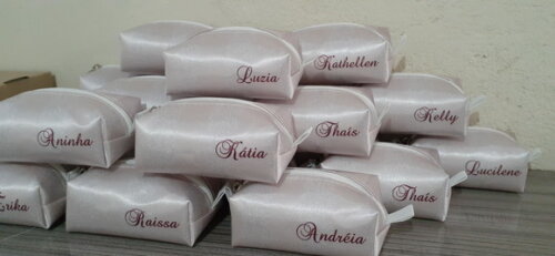Necessaire mini box - rosê e marsala