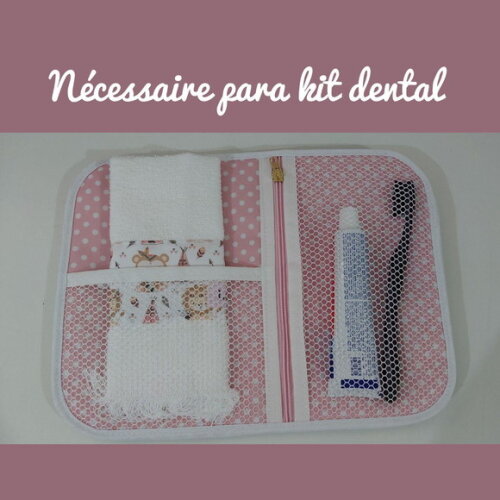 Necessaire para Kit Higiene - Leão Rosa