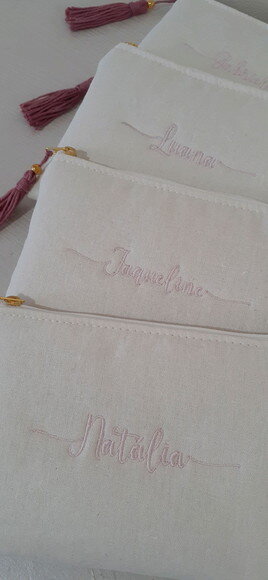 Necessaire personalizada - linho