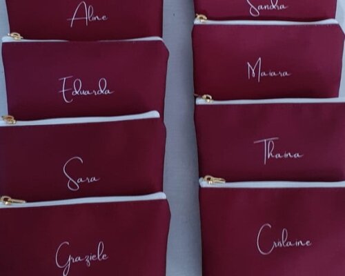 Necessaire personalizada - madrinhas Marsala
