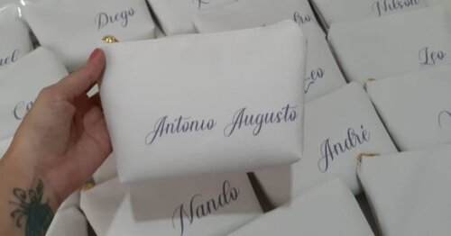 Necessaire personalizada - padrinhos