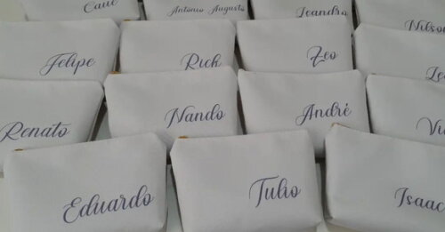 Necessaire personalizada - padrinhos