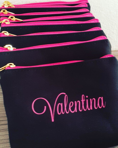 Necessaire personalizada - Pink e preto