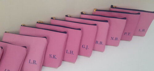 Necessaire personalizada - Rosa e azul