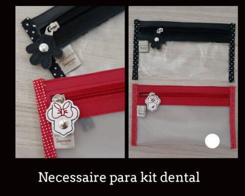 Necessaire porta escova de dente - Mickey e Minnie