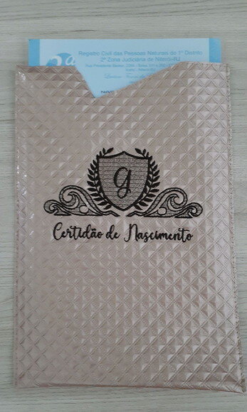 Pasta para Certidão de Nascimento