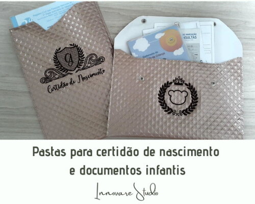 Pastas Porta Documentos e Certidão de Nascimento