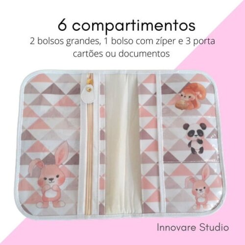 PORTA DOCUMENTOS INFANTIL - ANIMAIS