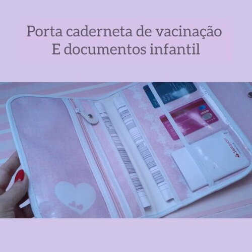 Porta Documentos Infantil - Coração