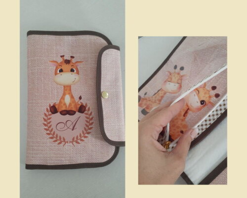 PORTA DOCUMENTOS INFANTIL - GIRAFINHA