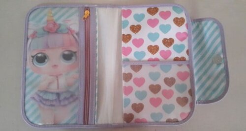 PORTA DOCUMENTOS INFANTIL - LOL UNICÓRNIO