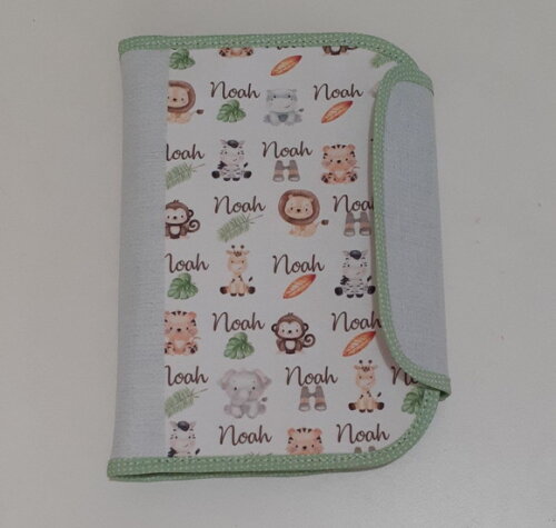 PORTA DOCUMENTOS INFANTIL - SAFARI AQUARELA