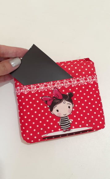 Porta moedas triplo