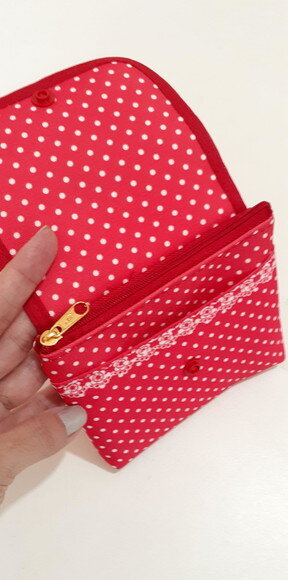 Porta moedas triplo