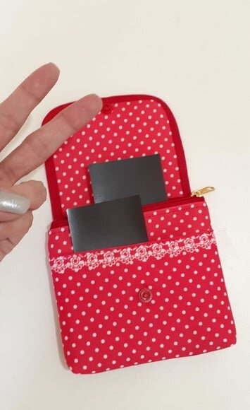 Porta moedas triplo