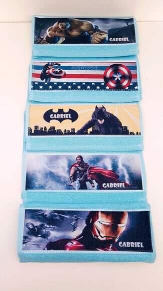 Toalha de mão personalizada heróis