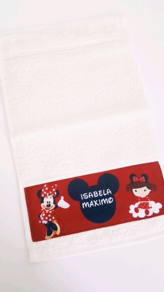 Toalha de mão personalizada Minnie