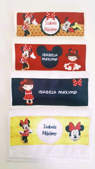 Toalha de mão personalizada Minnie
