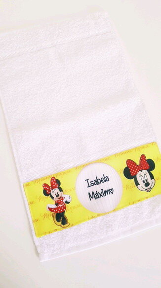Toalha de mão personalizada Minnie